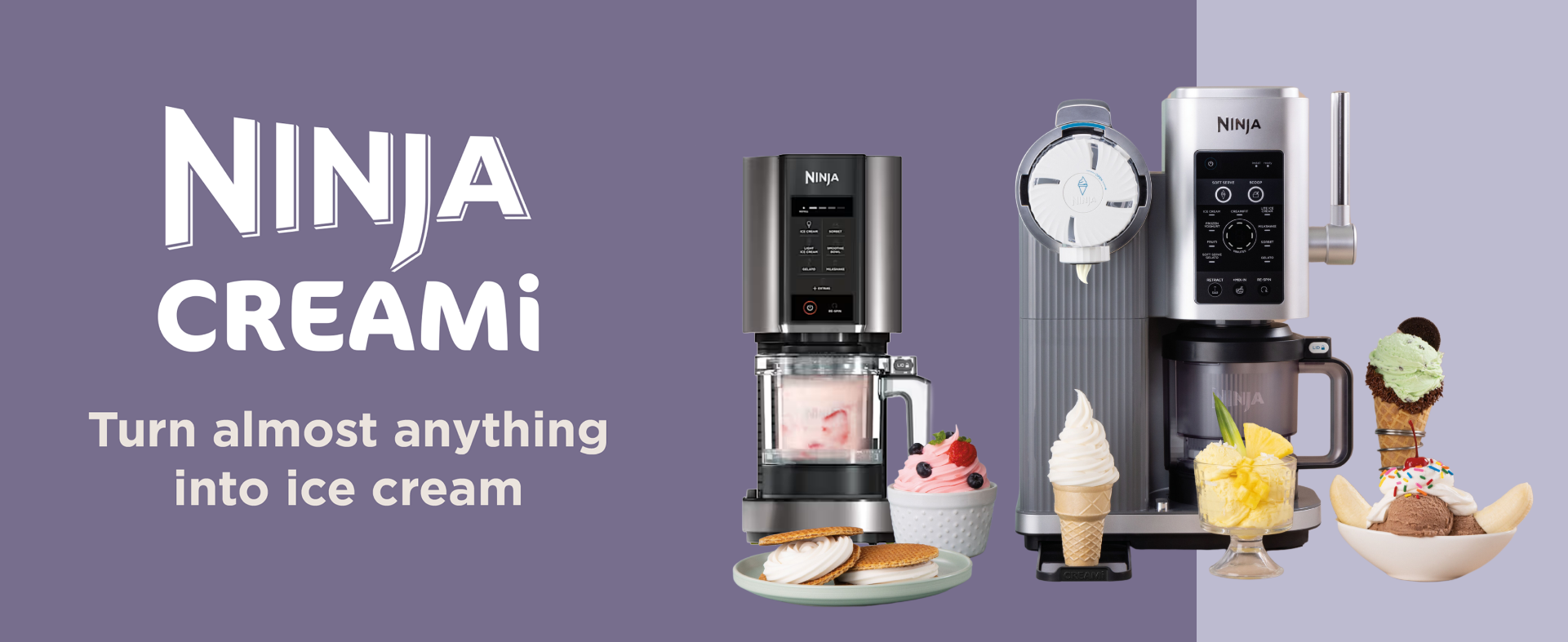 Ninja Creami ice cream makers hero